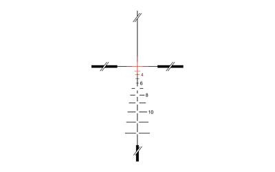 Trijicon - TA11J-308 - Trijicon Acog 3.5x35 Red Xhr .308 rifle scope, detailed crosshair reticle with measurement markings.