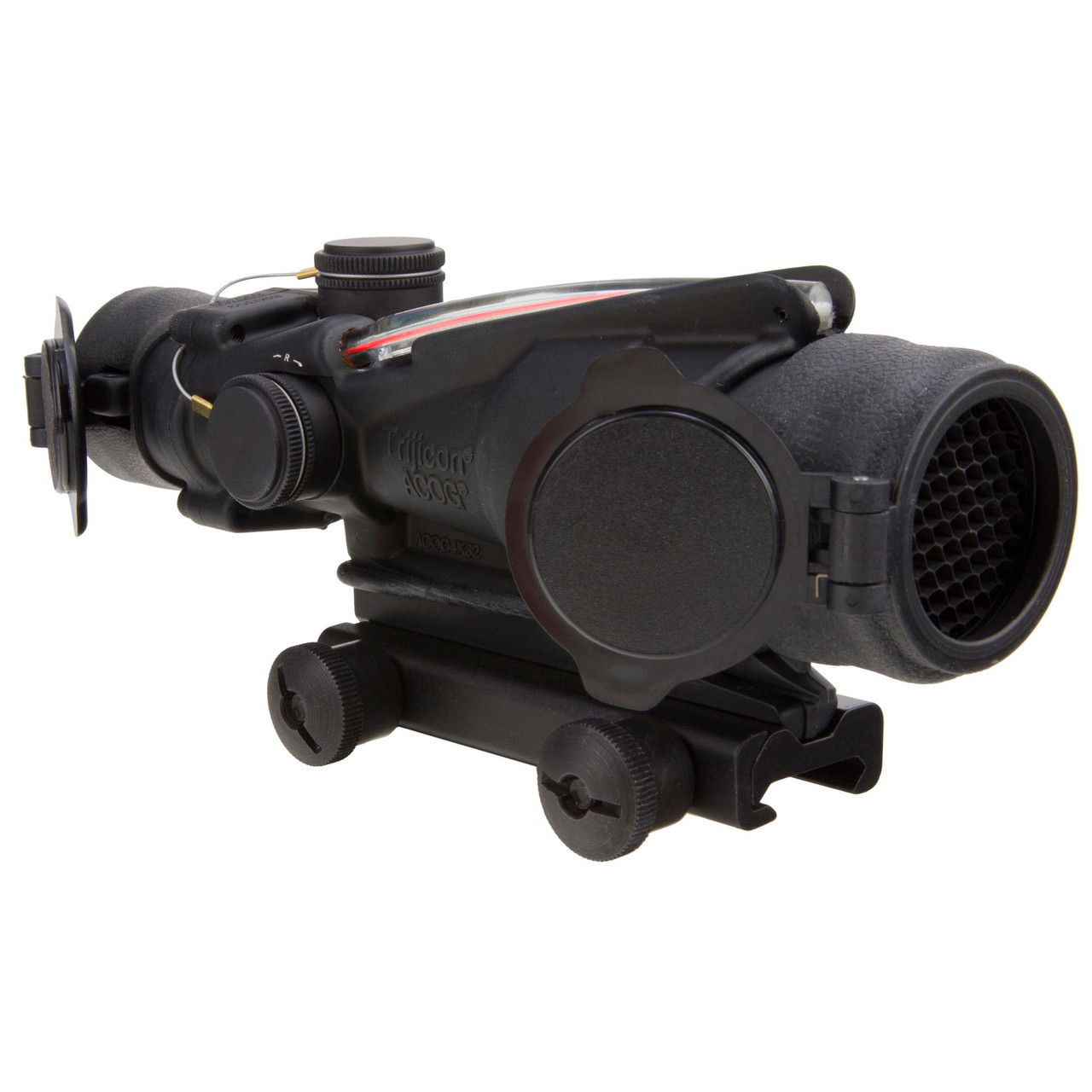 Trijicon - TA31RCO-M150CP - Trijicon Acog Rco 4x32 Red Chv M150, tactical rifle scope with 4x magnification, black finish, and adjustable mounts for precision targeting.