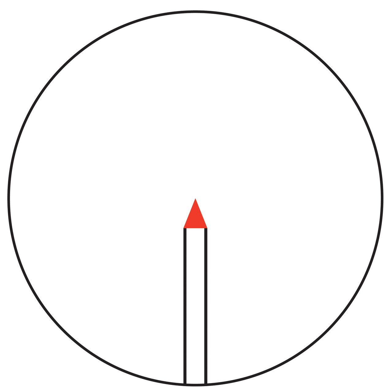 Trijicon - TR25-C-200090 - Trijicon Accupoint 1-6x24 Bac Red, image of a rifle scope with an illuminated red BAC reticle for precise aiming.