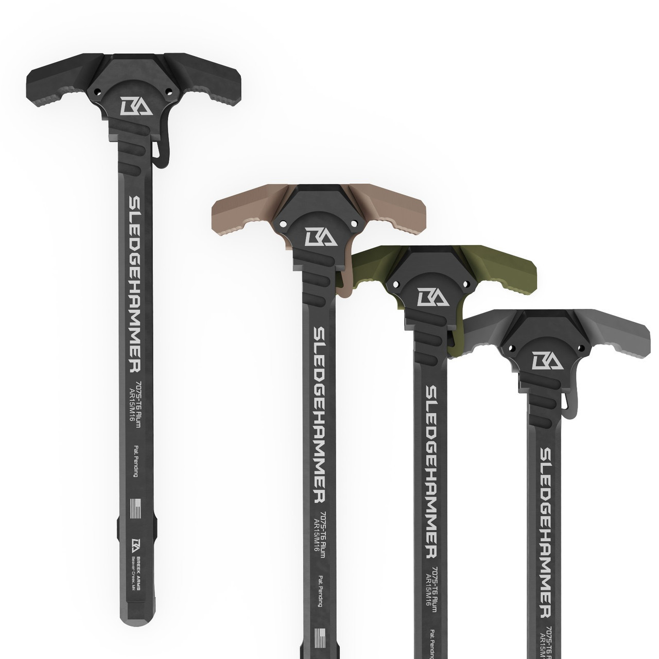 Breek Arms Made in USA BRK6015 Sledgehammer .223/5.56 Gas Blocking Charging Handles
