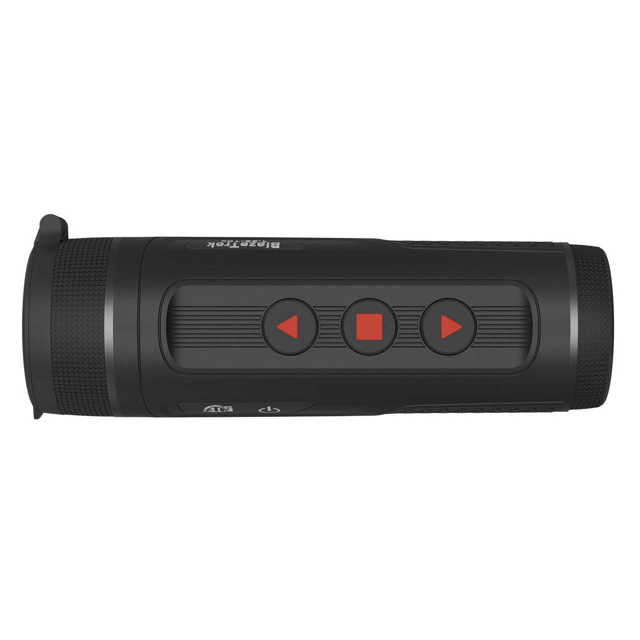 ATN TIMNBLT625 Blaze Trek Thermal Monocular - 640x512 High-Resolution Imaging, 25mm Lens, 1.7-13.5x Magnification, black handheld thermal monocular with control buttons for wildlife and nighttime adventures.