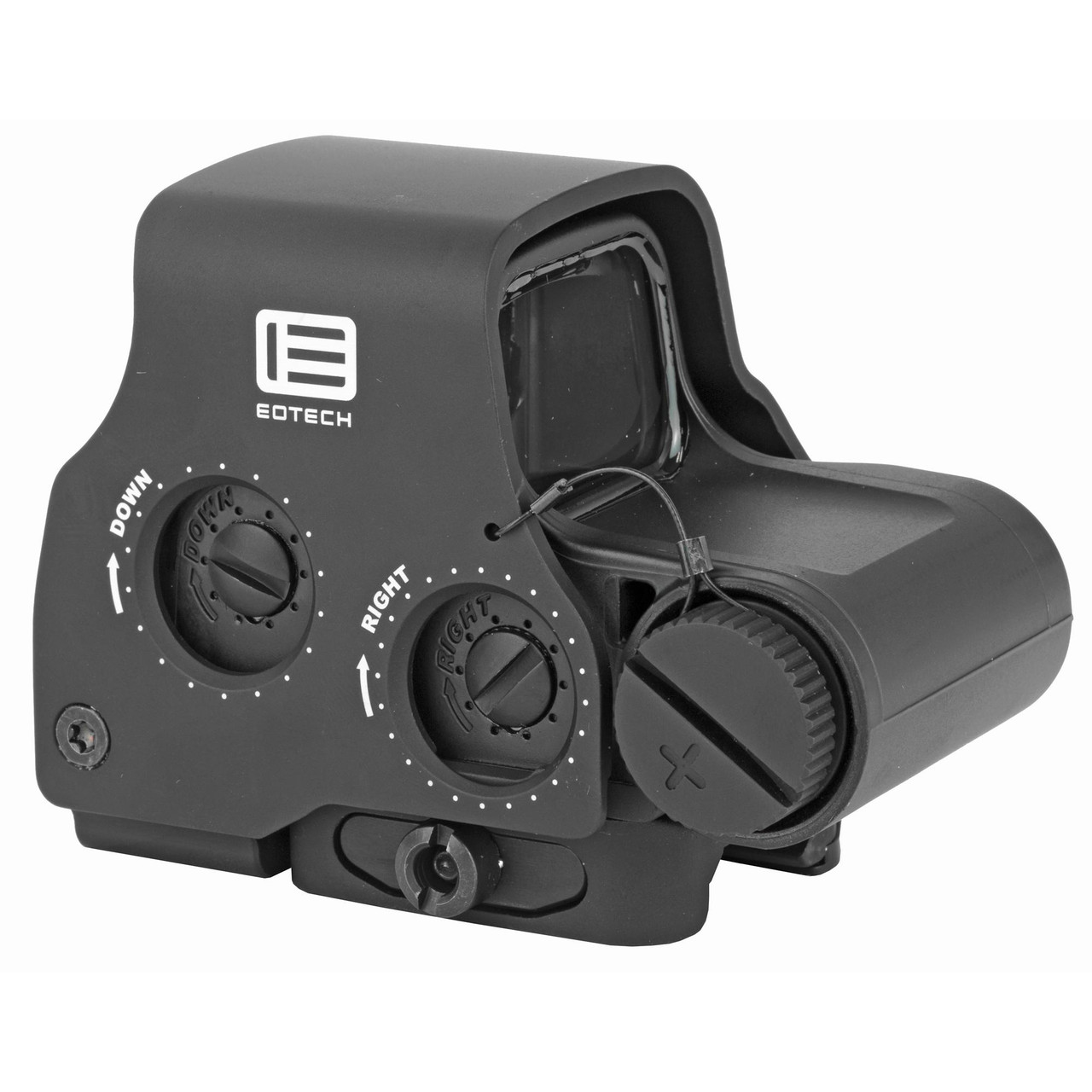 EOTECH EXPS2-0, advanced tactical sight with quick detach, featuring dual eyes-open design for precision aim, with adjustable brightness controls for law enforcement and hunting.