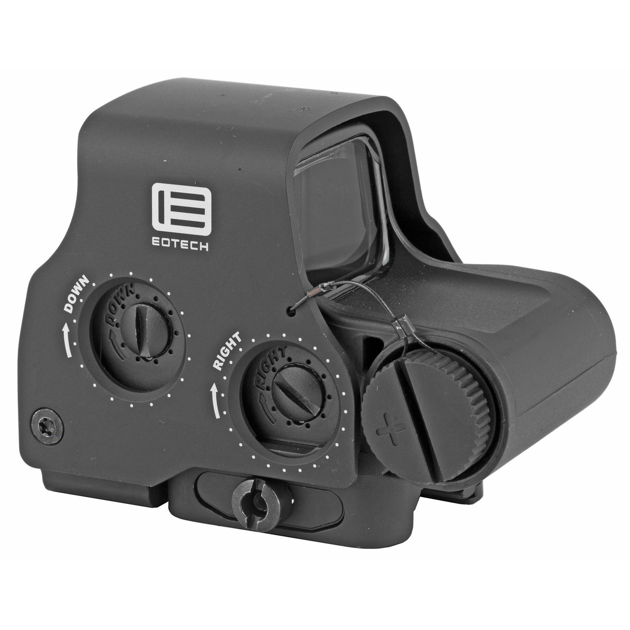 EOTECH EXPS2-2 Tactical Holographic Sight, advanced optic for true two-eyes-open shooting with quick-detach lever and 600-hour battery life, featuring a durable black design and adjustable controls.