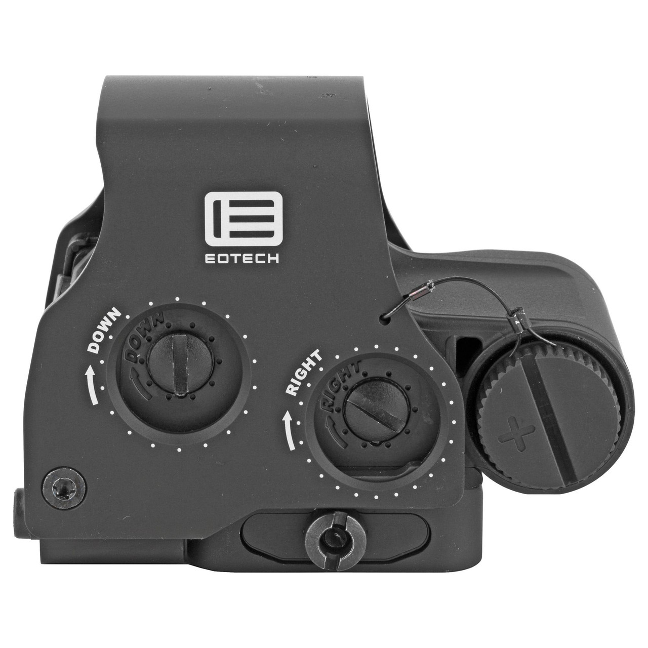 EOTECH EXPS2-2 Tactical Holographic Sight - Advanced Optic for True 2-Eyes-Open Shooting with Quick-Detach Lever and 600 Hour Battery Life, black holographic sight with adjustment dials and mounting hardware.