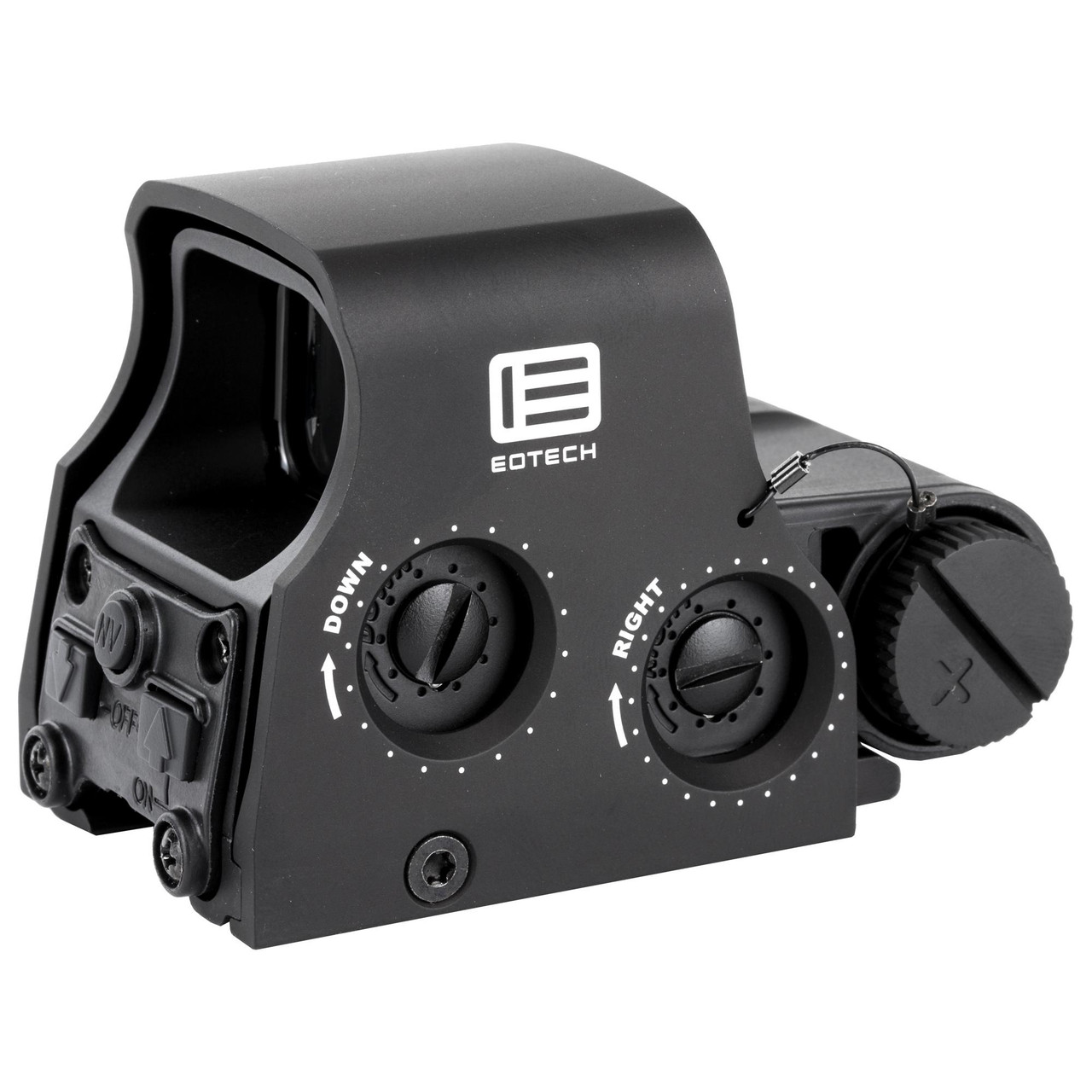EOTECH XPS3-2 Holographic Weapon Sight, Lightweight, Compact & Versatile Optics for Law Enforcement and Hunting, close-up view of the tactical sight with adjustment knobs and reticle window