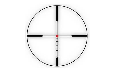 Sig Sauer SOBM33003 Buckmasters 3-9X50 Scope - BDC Reticle, Illuminated Precision for Hunters, view of the scope's illuminated crosshair reticle with marked aiming points.
