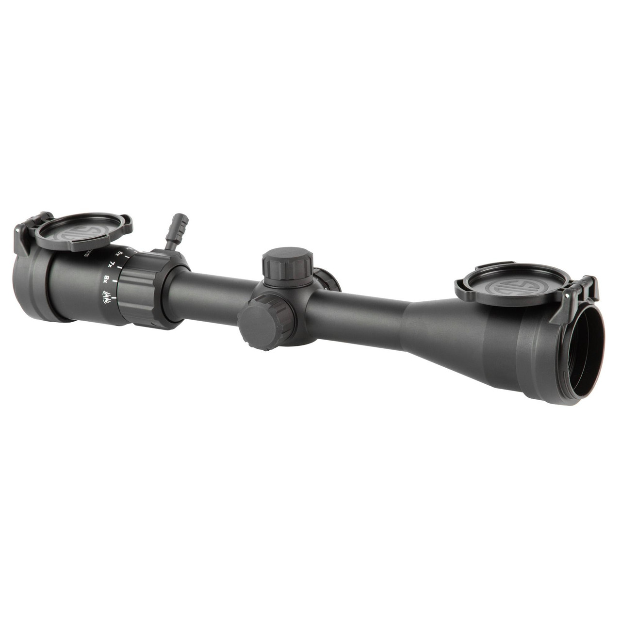 Sig Sauer SOBM33004 Buckmasters Illuminated Riflescope with 3X Optical System & BDC Reticle for Hunters, black riflescope with adjustable magnification and lens covers