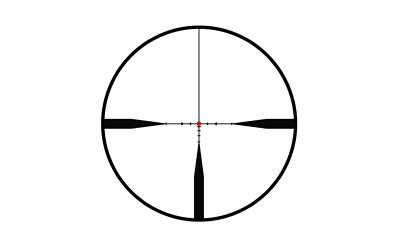 Sig Sauer SOT61SVPS Tactical Scope - Limited Edition 1-6x24mm HELLFIRE for MSR/AR & Hunting, reticle view through the scope showing crosshair with illuminated center and functional markings.