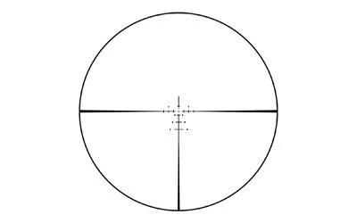 Steiner 8770 Predator 4 Riflescope, view of the riflescope's reticle with precise markings for accurate shooting.