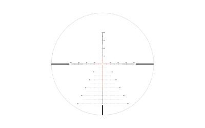 ATHLON Ares BTR GEN3 HD 4.5-27x50 Rifle Scope with Illuminated Reticle & Precision Zero Stop, close-up view of the scope's illuminated reticle with detailed markings for precise targeting.