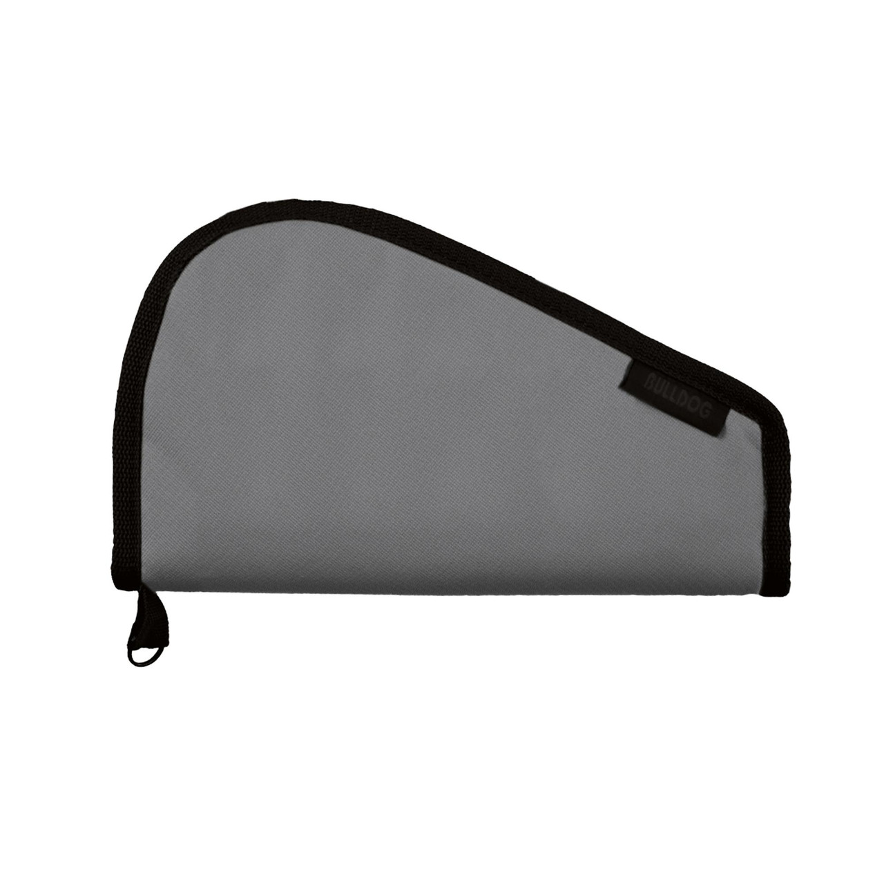 Bulldog Cases BD611 Heavy-Duty Nylon Water-Resistant Gun Case, side view with zipper closure, padded interior, and black edging.