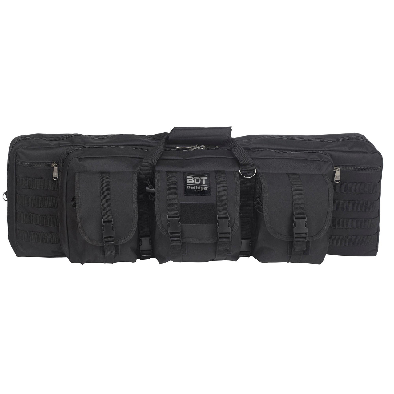 Bulldog Cases BDT37-42B, black padded gig bag for drums with multiple compartments and sturdy straps.