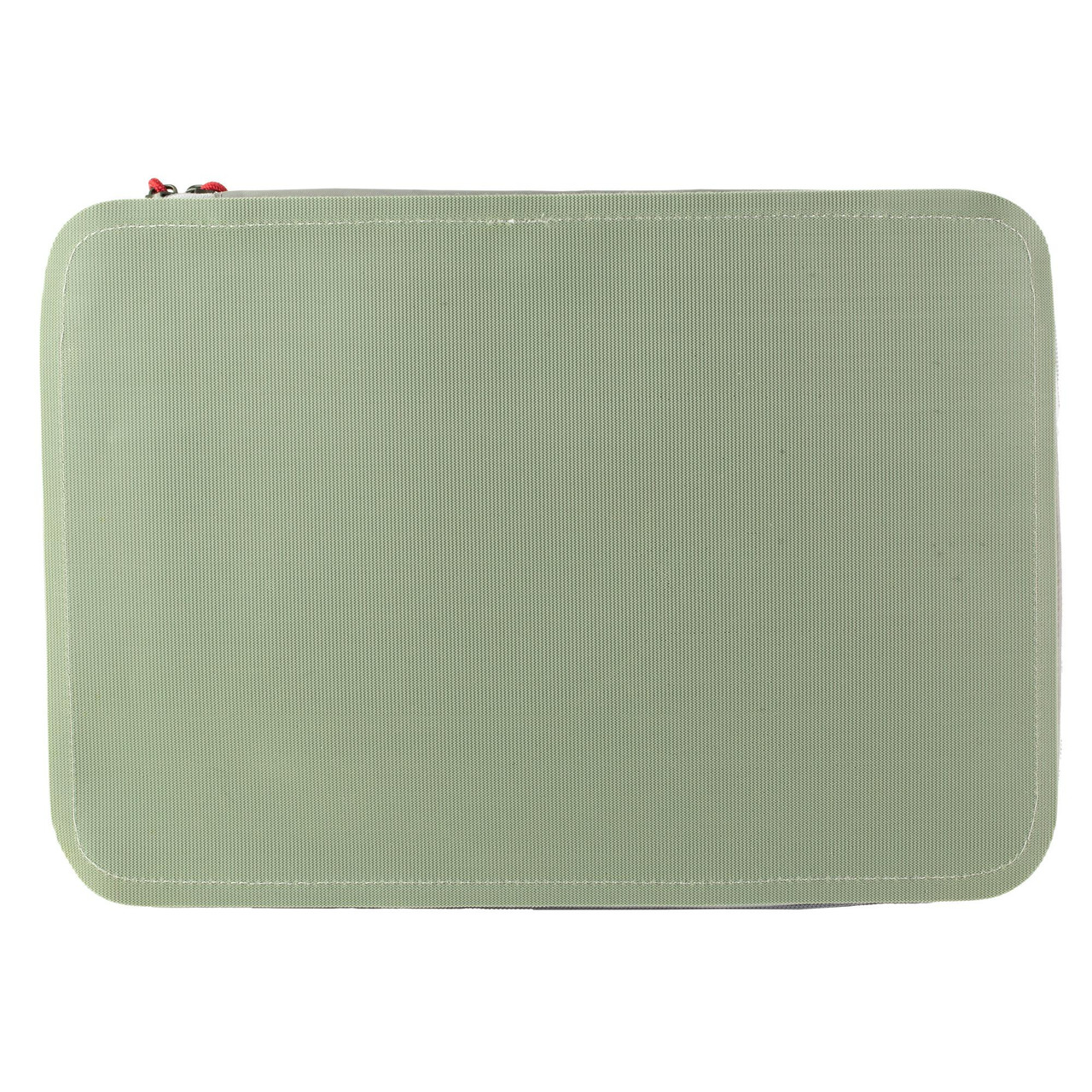 Vertx VTX5235 Tactigami - Customizable Large Zippered Pouch for Ultimate Pack Organization, light green zippered pouch with durable fabric and red zipper pulls.