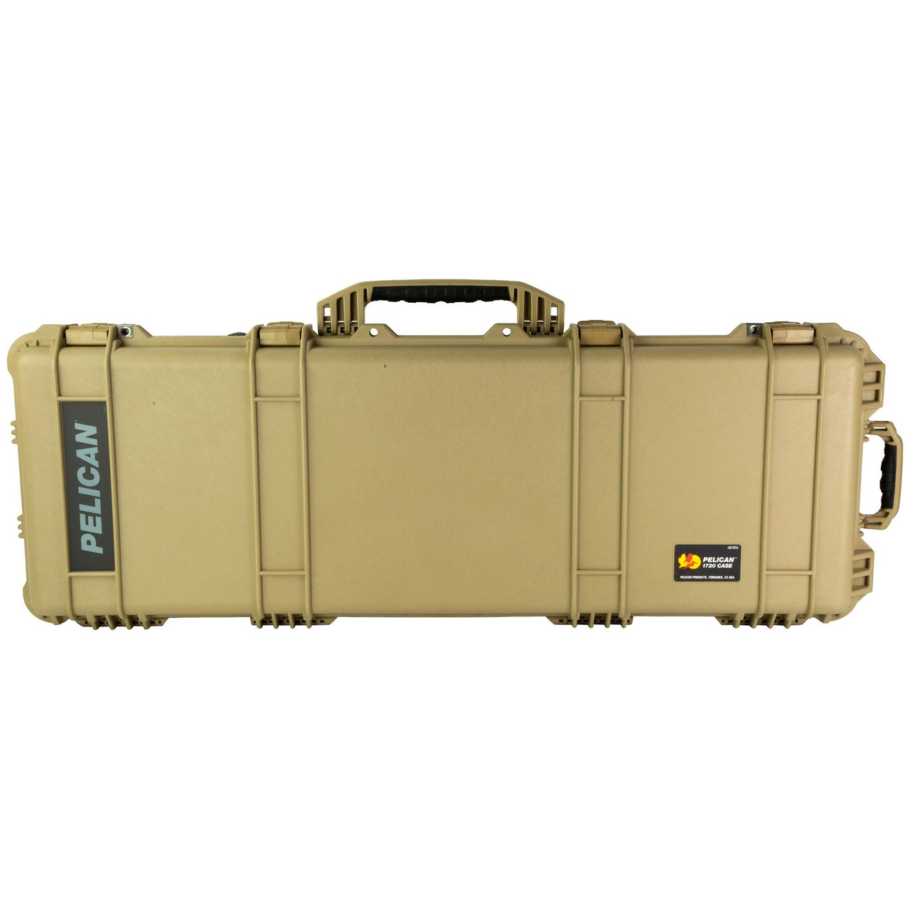 Pelican 017200-0000-190 Waterproof & Crushproof Protector Case with Foam, rugged travel gear for firearms and sensitive equipment, tan color, durable protective exterior with handle