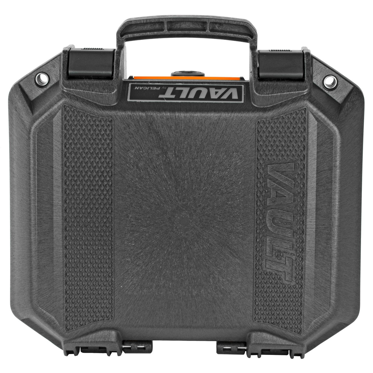 Pelican Vault VCV100-0000-BLK Gun Case, high-impact, weather-resistant, portable handgun protection case with sturdy handle and secure latches.