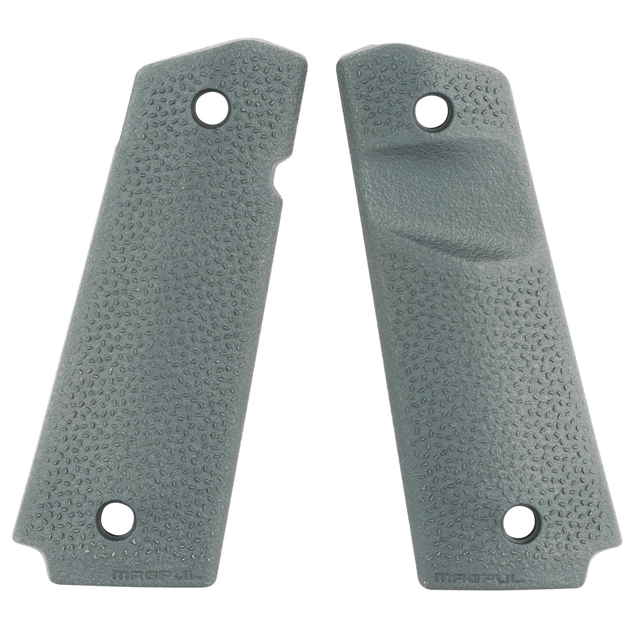 Magpul Industries MAG544-GRY 1911 Grip Panels - Aggressive TSP Texture for Enhanced Control & Compatibility, gray textured grip panels for 1911 pistols.