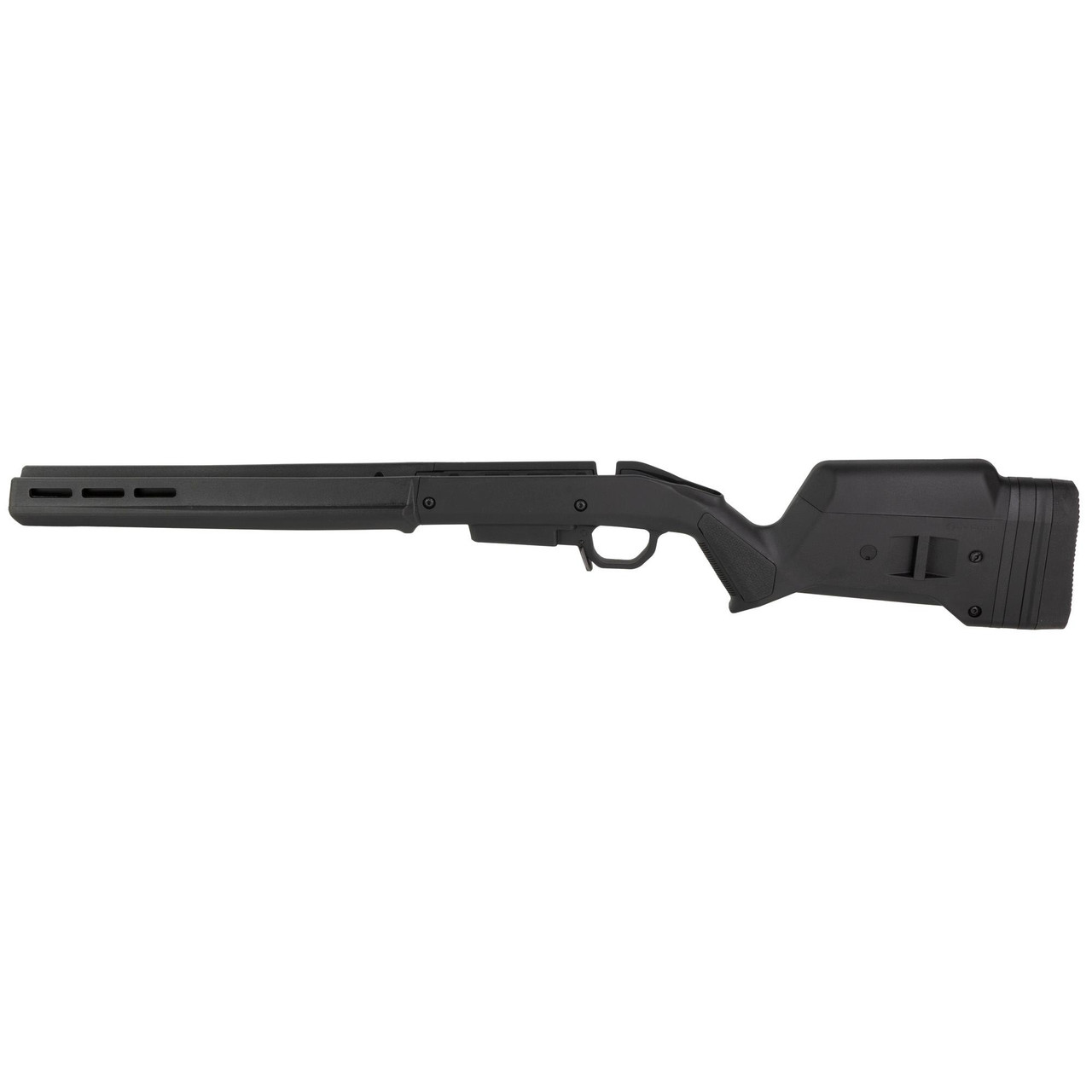 Magpul Industries Hunter American Stock for Ruger American Rifles, adjustable length of pull, M-LOK compatible, black color, model MAG1207-BLK, firearm stock with ergonomic design and recoil pad.