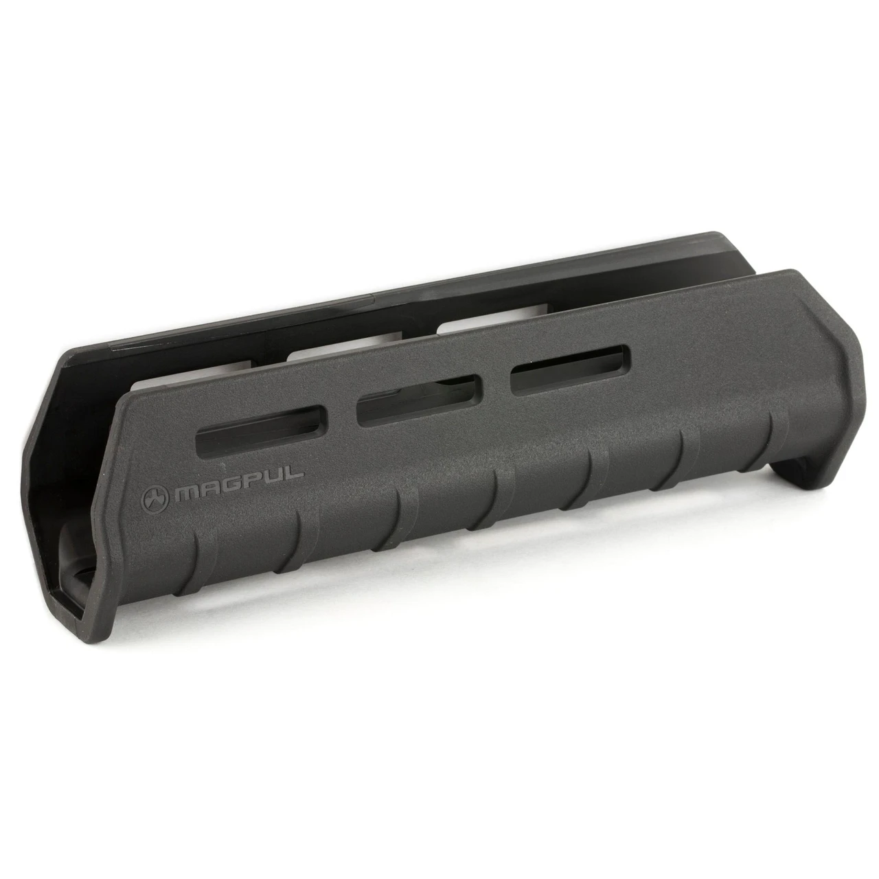 Magpul Industries MAG494-BLK MOE M-LOK Forend for Mossberg 590/590A1 Shotguns, a tactical black polymer forend with enhanced modularity and accessory compatibility for firearm customization.