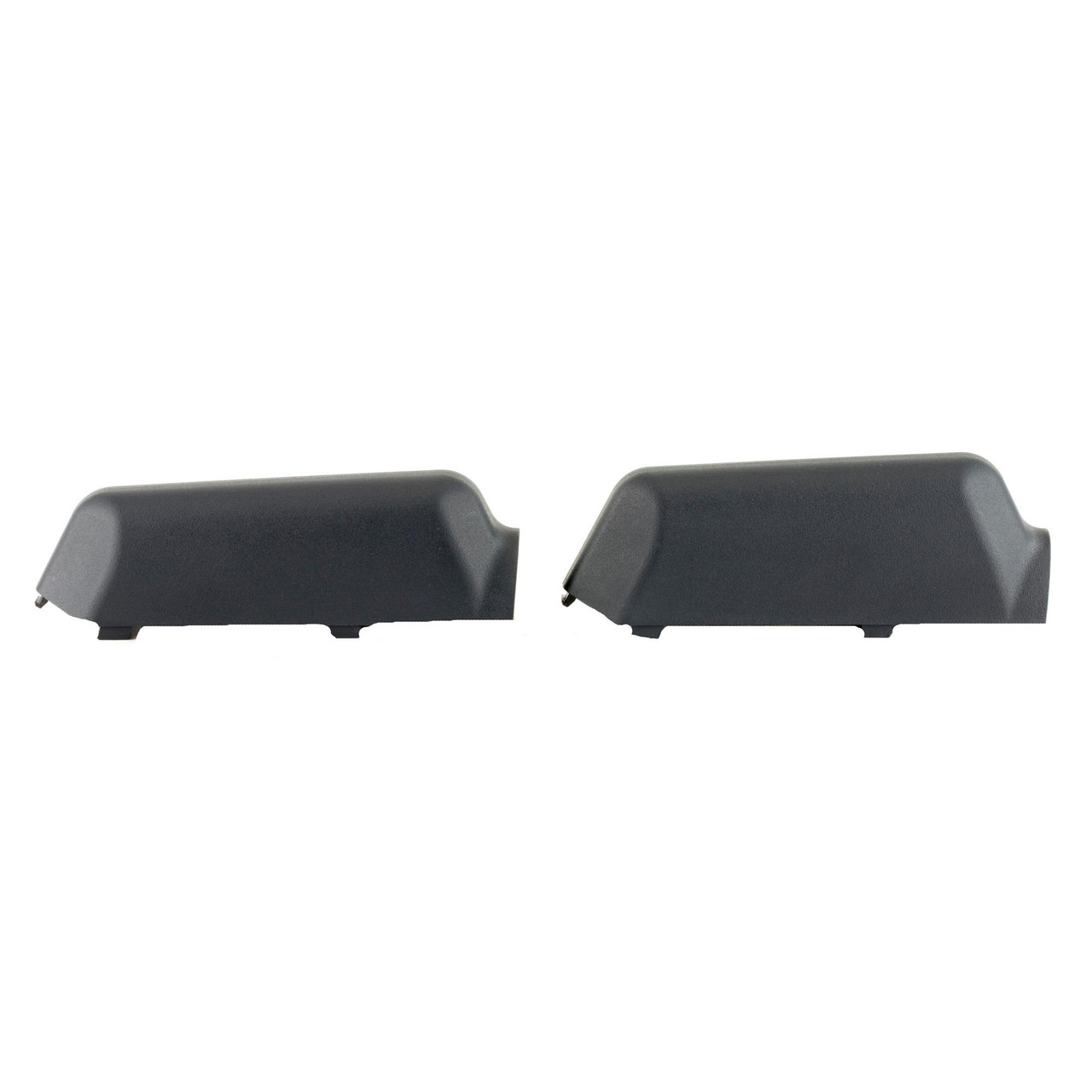 Magpul Industries MAG461-GRY Hunter/SGA Cheek Riser Kit - Adjustable Height, two black rubber cheek risers for optimal shooting comfort and customizable eye alignment on rifles.