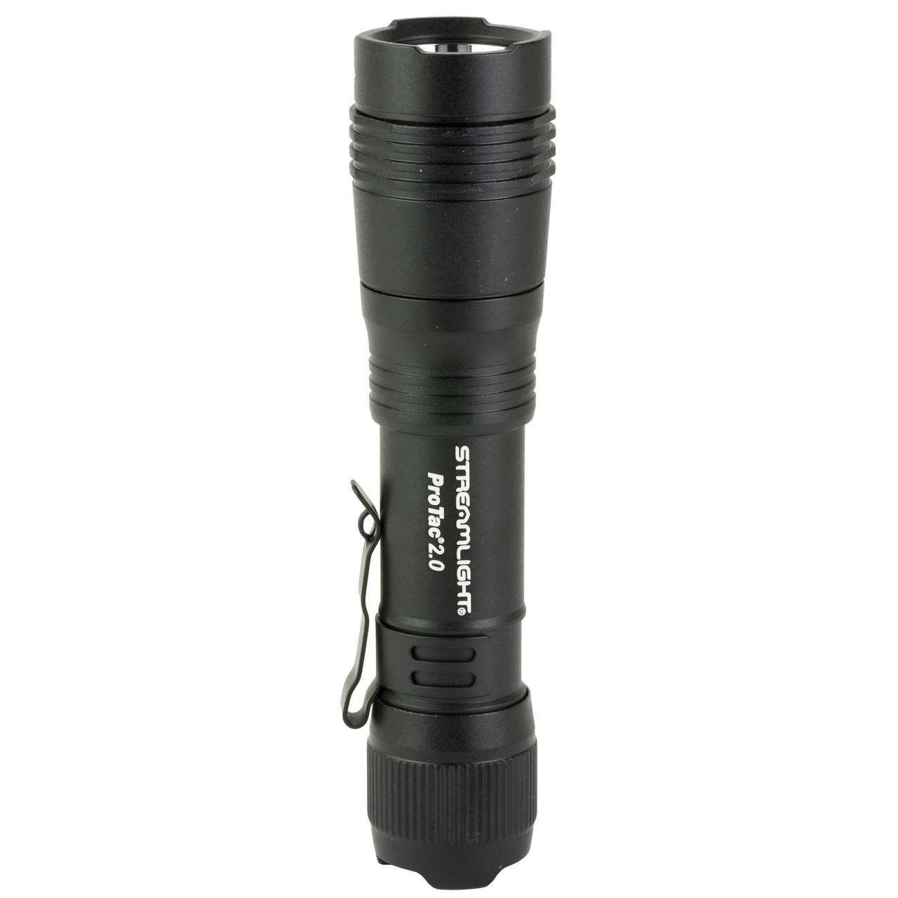 Streamlight 89000 ProTac 2.0 Tactical Flashlight, black portable flashlight with USB-C rechargeable battery and IP67 water and dust resistance.