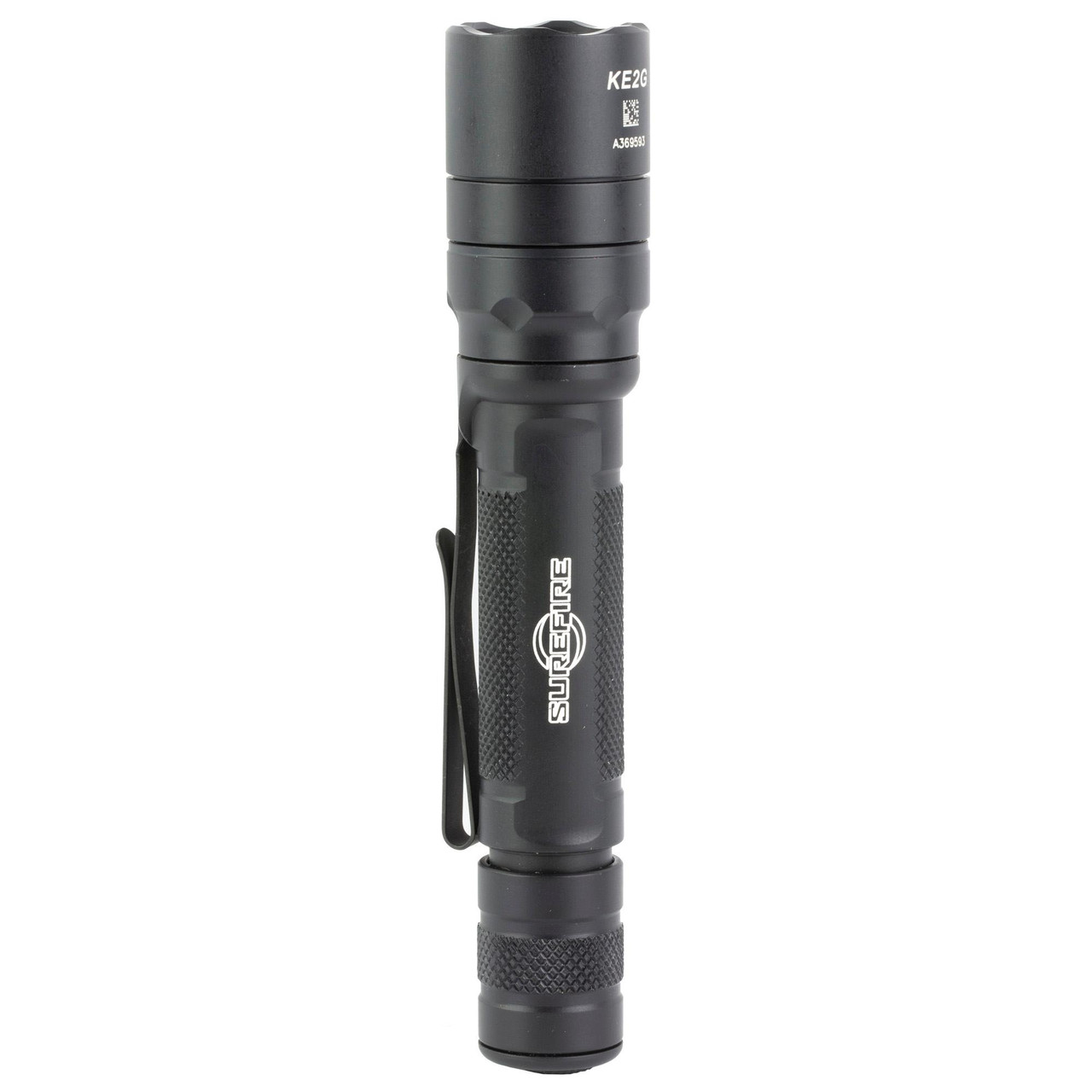 Surefire EDCL2-T Everyday Carry Light, black high-performance LED flashlight with 1200 lumens, compact design, textured grip, and pocket clip for versatile daily use.