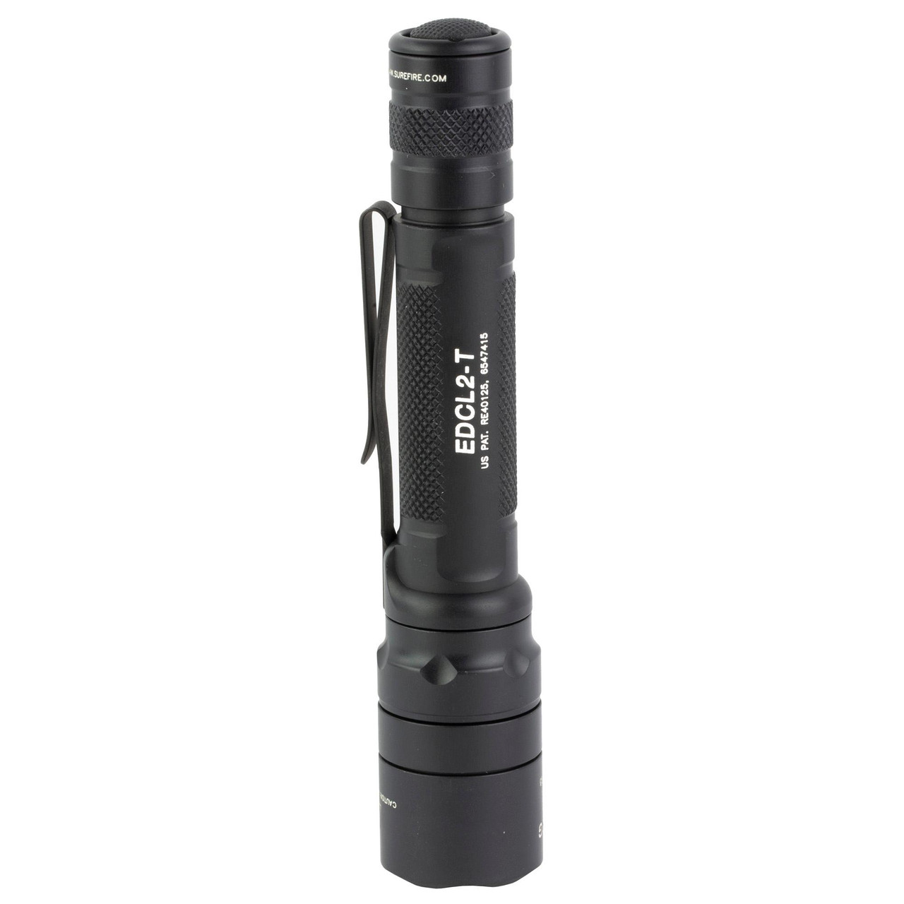 Surefire SureFire EDCL2-T Everyday Carry Light – 1200 Lumens High-Performance LED Flashlight for Versatile Daily Use, compact black flashlight with textured grip and adjustable focus.