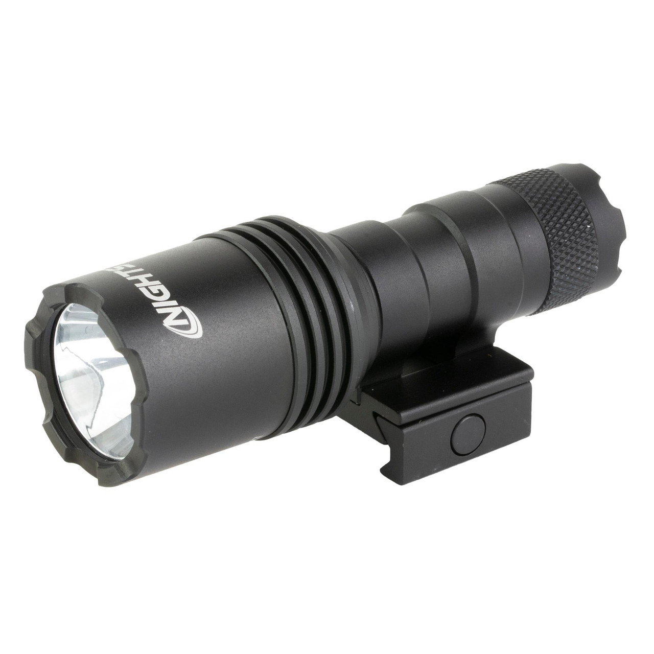 Nightstick LGL-150 Compact Long Gun Light Kit - 450 Lumens, Waterproof & Durable LED Tactical Flashlight with Picatinny Mounts, black tactical flashlight with adjustable focus and mounting bracket.