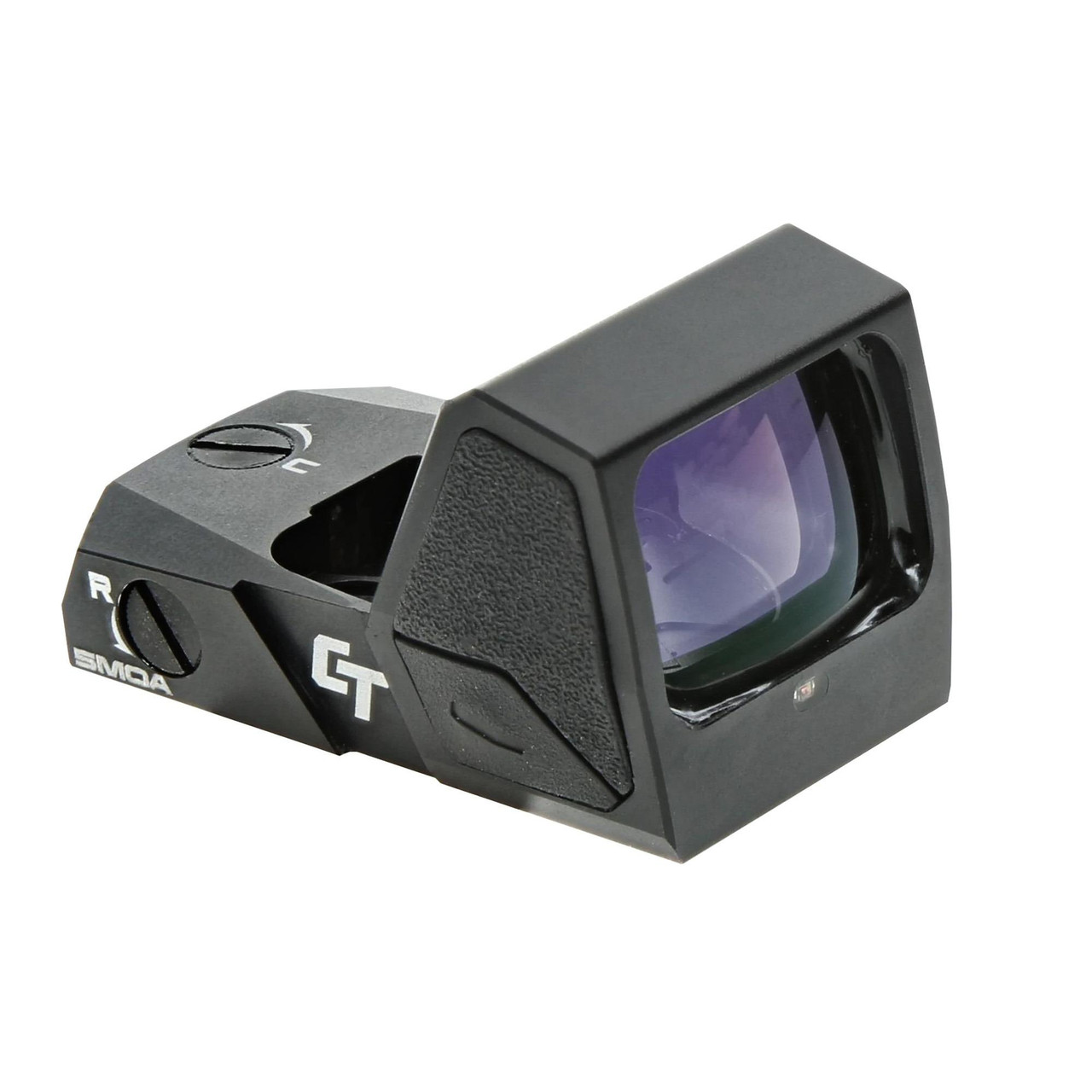 Crimson Trace Corporation Crimson Trace RAD Pro Electronic Sight - 5 MOA Red Dot Reflex Sight for Full Frame Pistols - Enhanced Grip and Automatic Brightness Adjustments, shown in black with lens and adjustment controls.