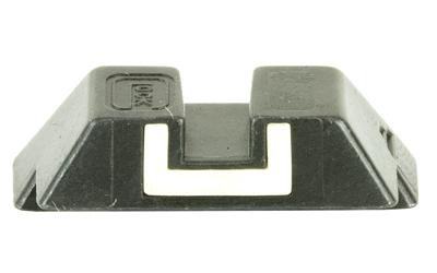 GLOCK SP04204 Steel Sights - Enhanced Rapid Target Acquisition for G20, G21, G29, G30 Models, close-up of the black and silver sight with a U-shaped design.