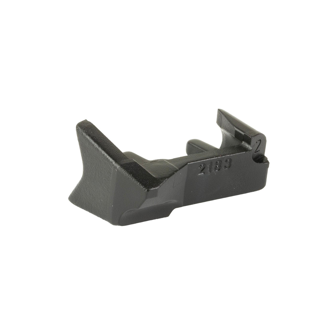 GLOCK 50986 9MM Magazine Follower, OEM Replacement for Enhanced Performance & Reliability, black magazine part with serial and model number markings