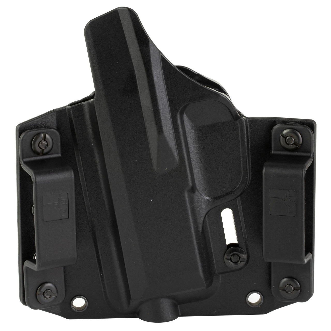 Bravo Concealment BC10-1025 Adaptive OWB Holster - Premium Outside Waistband Concealed Carry Holster with Adjustable Cant, black outdoor holster with adjustable retention system.