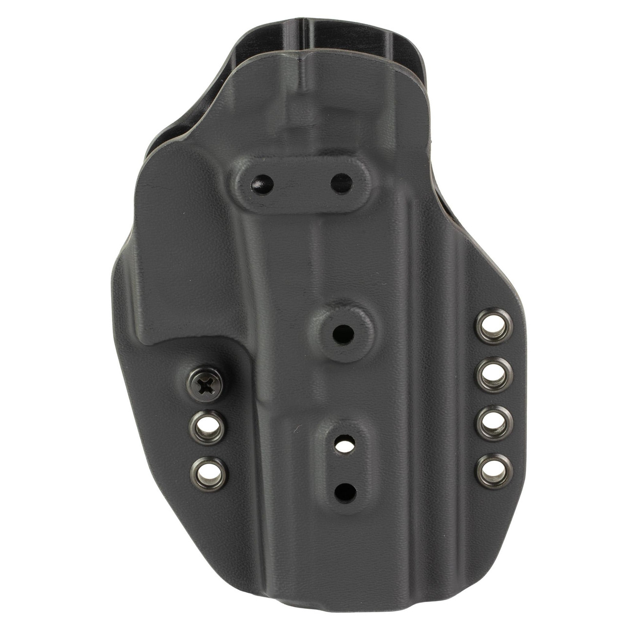 G-Code GPC-K01-102 Tactical Holster for Glock 17/47/49, Precision Fit, No Rattle Carry - Black Prime Carry Holster, close-up view showing the holster's rugged design, attachment points, and secure fit for optimal firearm retention.