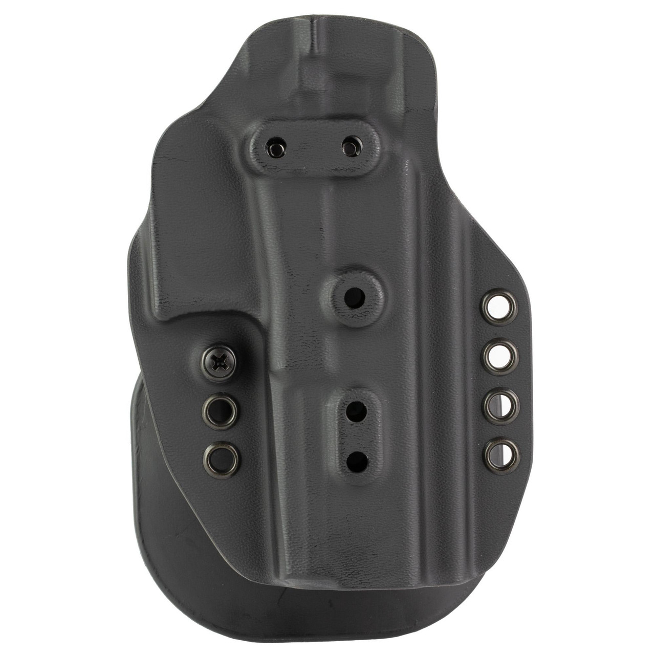 G-Code GPC-K01-102 Tactical Holster for Glock 17/47/49, Black Prime Carry Holster with Precision Fit and No Rattle feature, shown in a close-up image highlighting its durable black exterior and mounting points for secure carry.