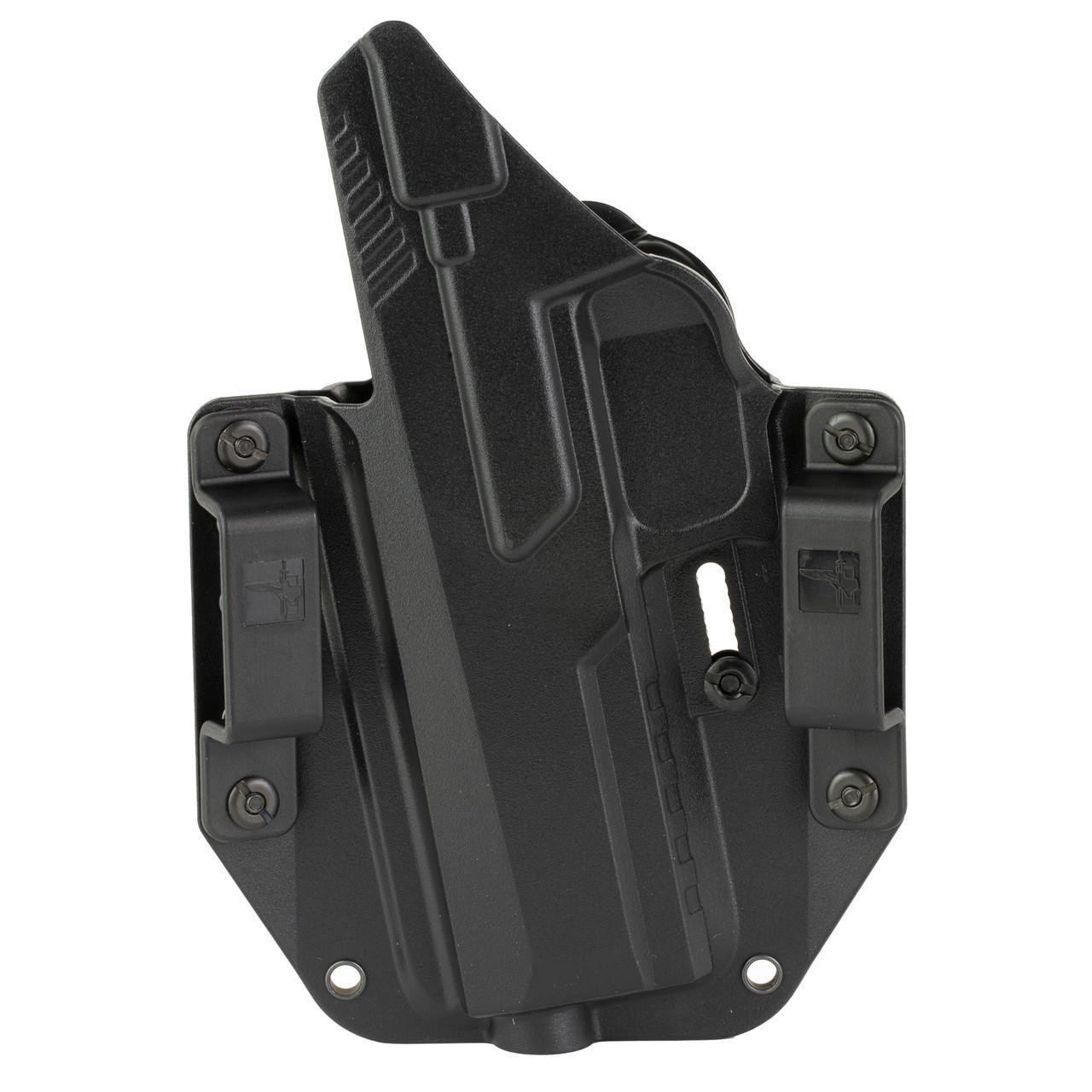 Bravo Concealment BRAVO BCA SIG P320 FS OWB BLK RH, black outdoor belt holster for SIG P320 full size pistol with right-hand draw.