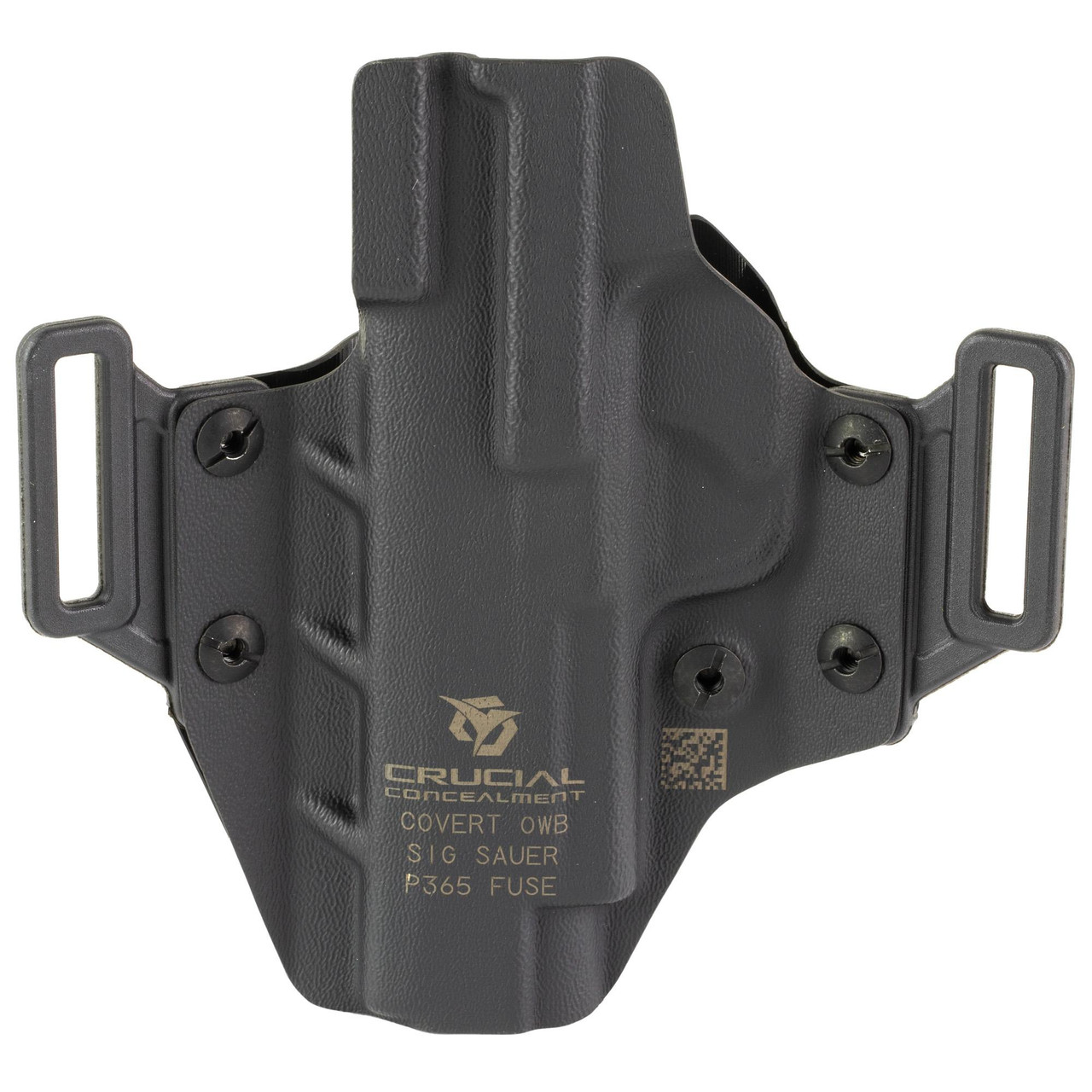 Crucial Concealment 1414 OWB Holster for P365 Fuse, adjustable Kydex concealment holster with secure, comfortable fit for outside waistband carry.