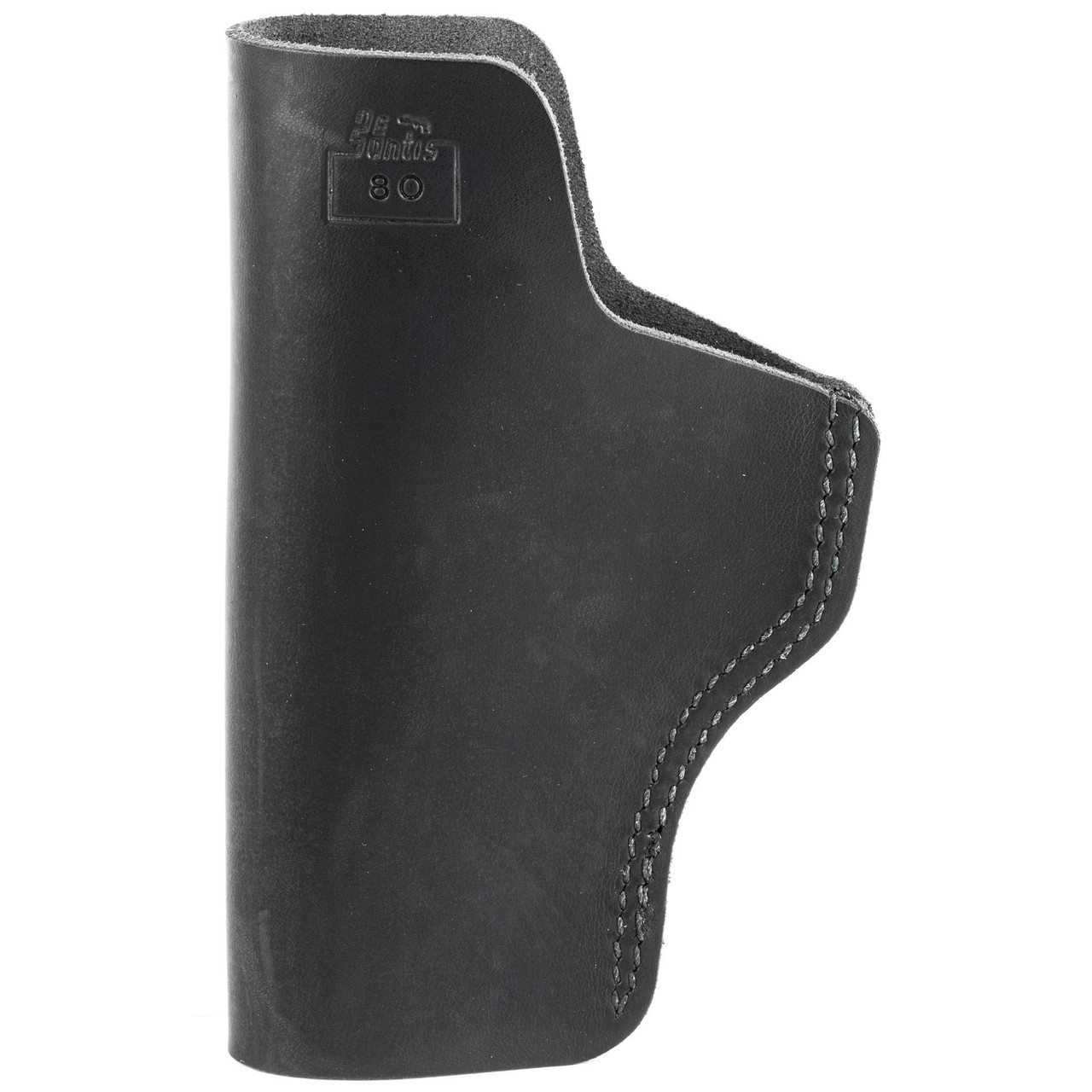 DeSantis Gunhide Insider Concealed Carry Holster 031BA80Z0, minimalist black leather holster with soft construction, designed for high comfort and minimal bulk for concealed carry.
