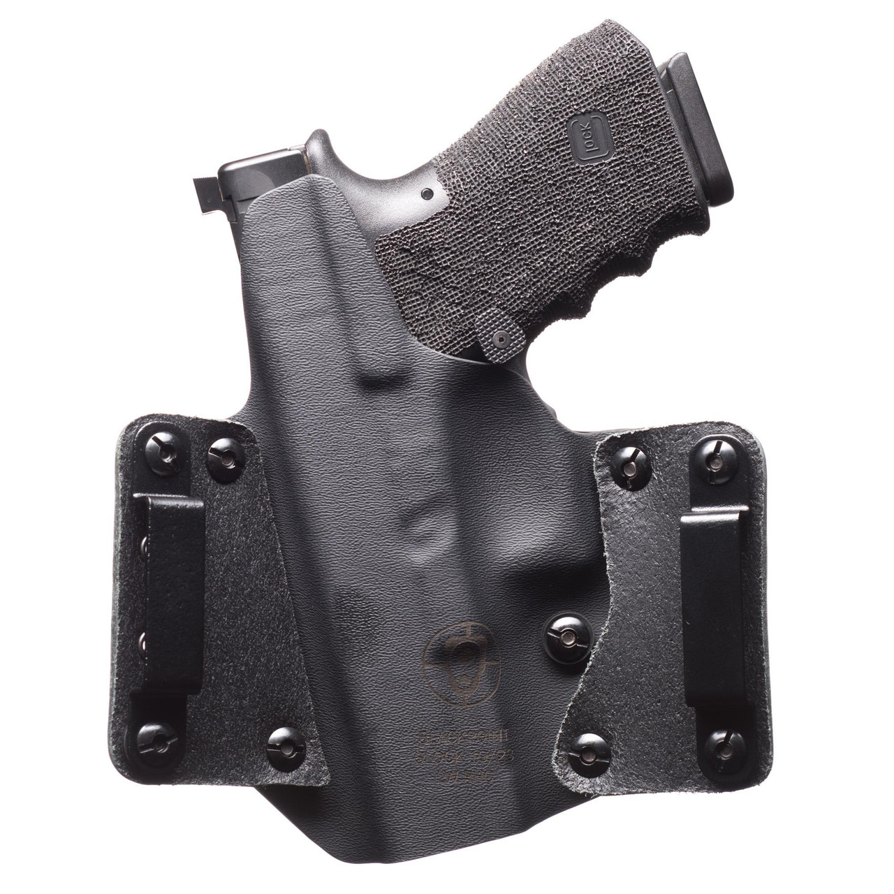 BlackPoint Tactical 105928 Leather WING Holster for Sig P365, black leather concealed carry holster with KYDEX® integration and ergonomic design for comfort and concealability.