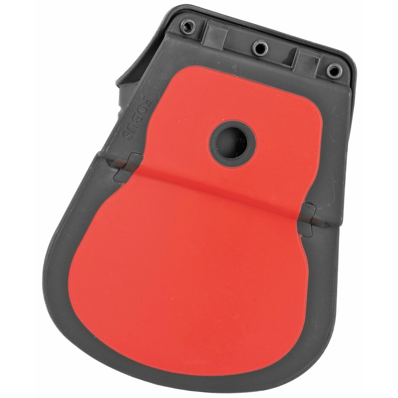 Fobus FOBUS E2 PDL WLTHER PPS/S&W SHIELD, a polymer paddle holster with a red and black color scheme designed for secure firearm carry.