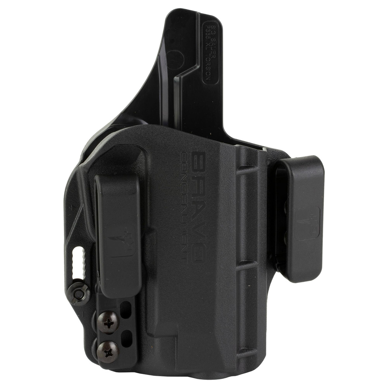 Bravo Concealment BC20-1027 Adaptive IWB Holster - Ultimate Concealed Carry Solution with Torsion Technology, black inside waistband holster with adjustable retention and ergonomic design