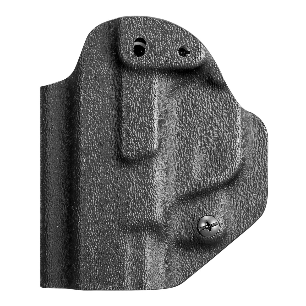 Mission First Tactical HSWSHSAIWBA-BL – Versatile AIWB IWB OWB Holster for Right & Left-Handed Concealed Carry with Adjustable Retention, black textured holster for handgun with mounting screws.
