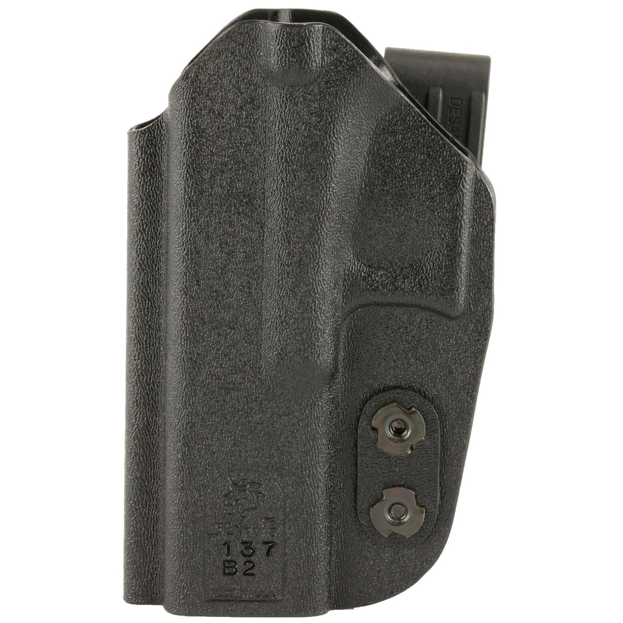 DeSantis Gunhide Slim-Tuk IWB Holster 137KJB2Z0, ambidextrous Kydex carry holster with adjustable C-clip for concealed carry.