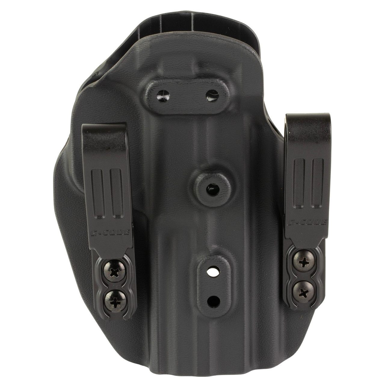 G-Code GPC-K01-097 Tactical Prime Carry Holster for S&W M&P 2.0, black tactical holster with secure retention straps and quick access features, designed for precision fit and durability.
