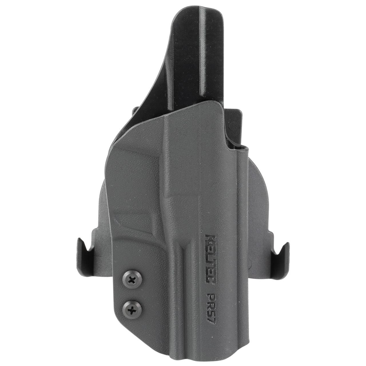 Kel-Tec KELTEC PR57 OWB Paddle Holster RH Black, a sturdy outdoor waistband paddle holster design in black for right-handed users.
