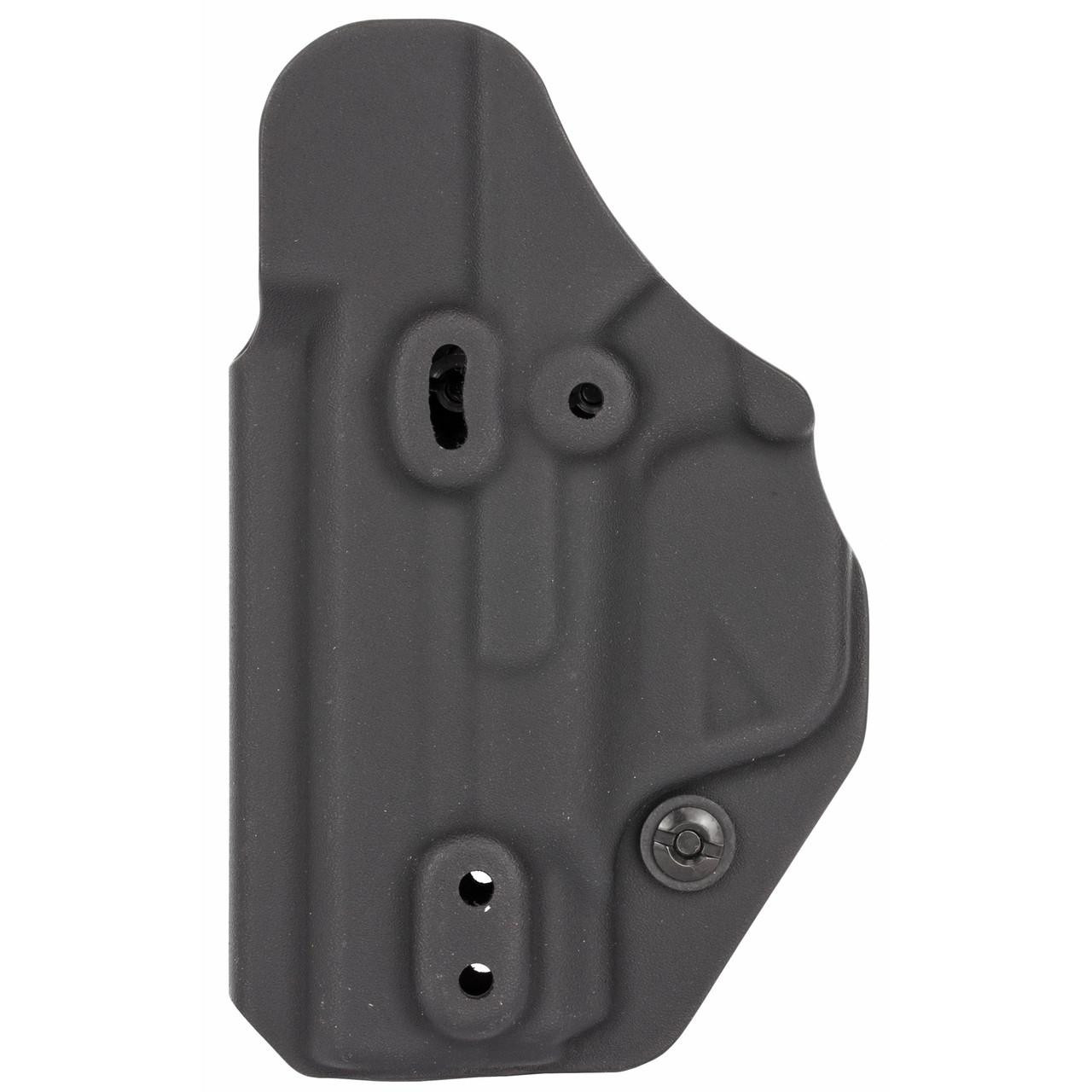 L.A.G. Tactical, Inc. LAG LIB MK II SHLD 9/40 3.1" BLK AMB, black polymer handgun holster for small firearms.