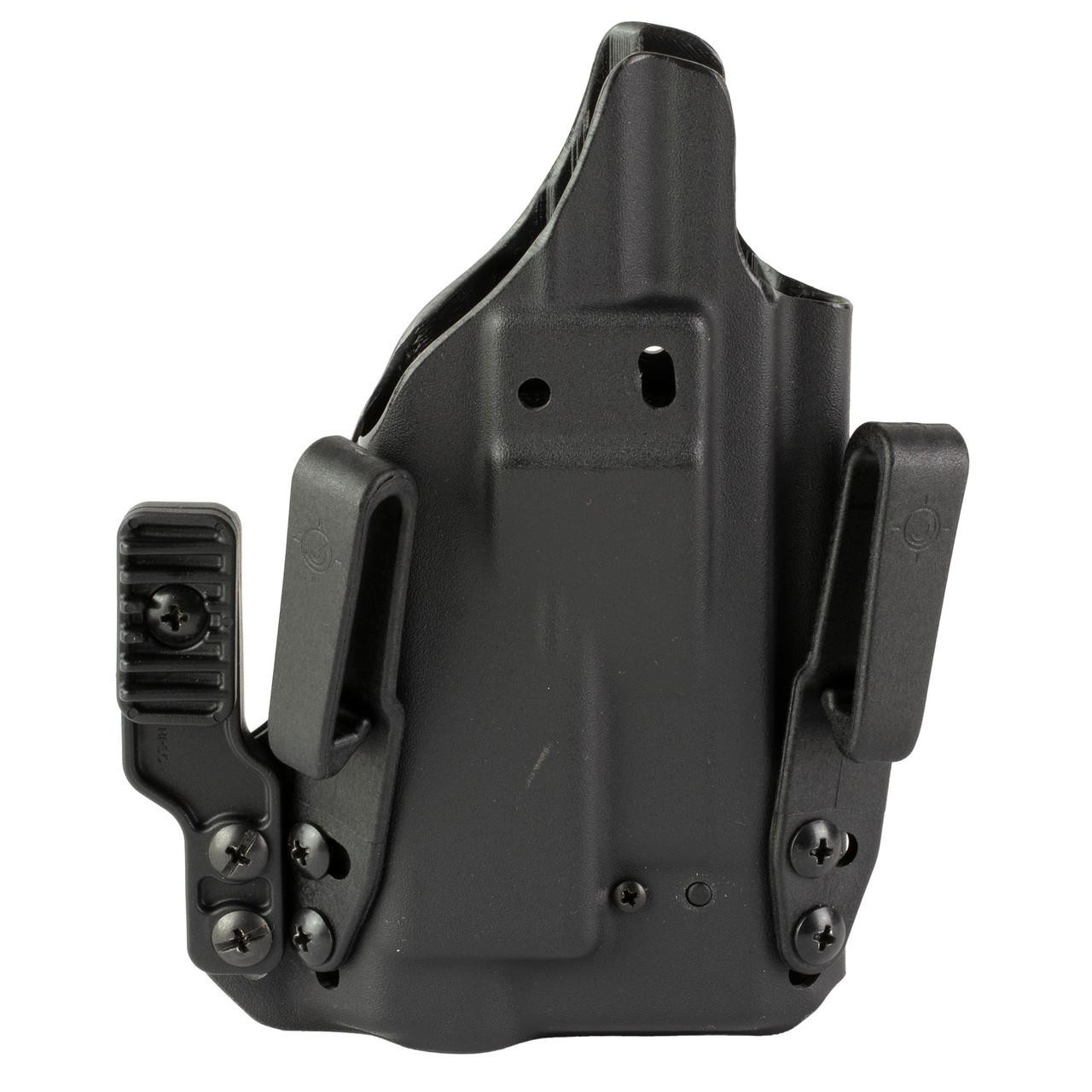 Mission First Tactical MFT PRO HLSTR SIG P365 TLR7 IWB BLK, a black inside-the-waistband holster with adjustable retention and clip for secure concealed carry of SIG P365 pistol.