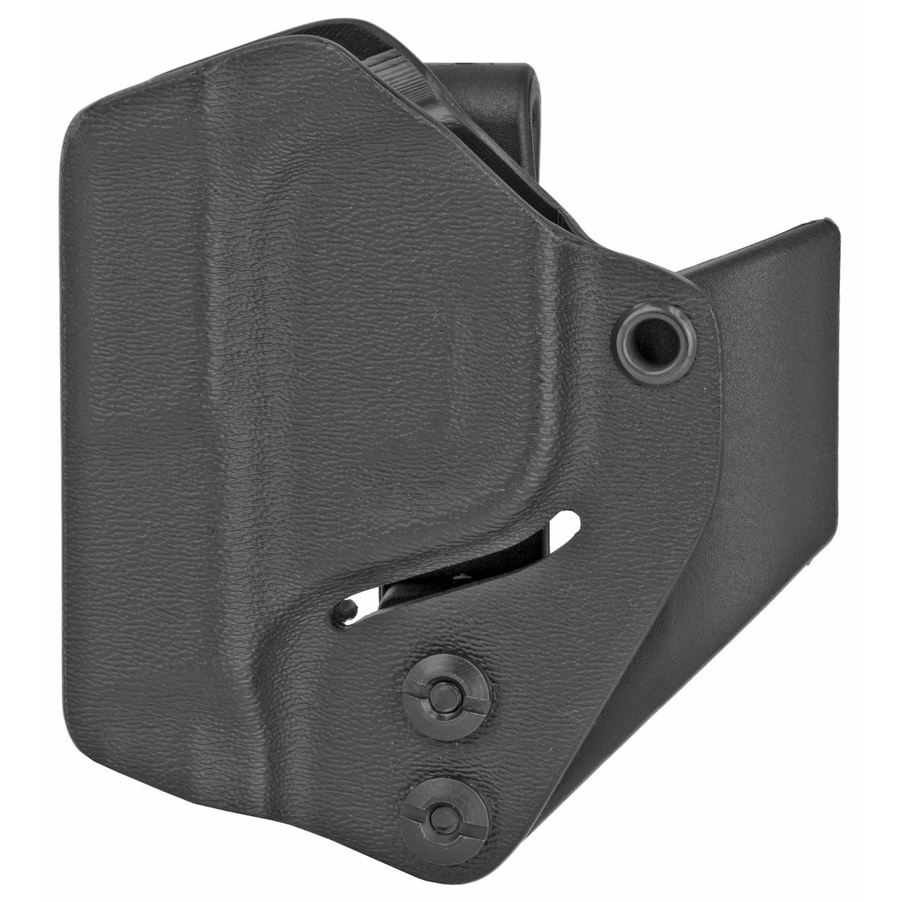 Mission First Tactical MFT Minimalist Holster for M&P Shield, black polymer gun holster for concealed carry.