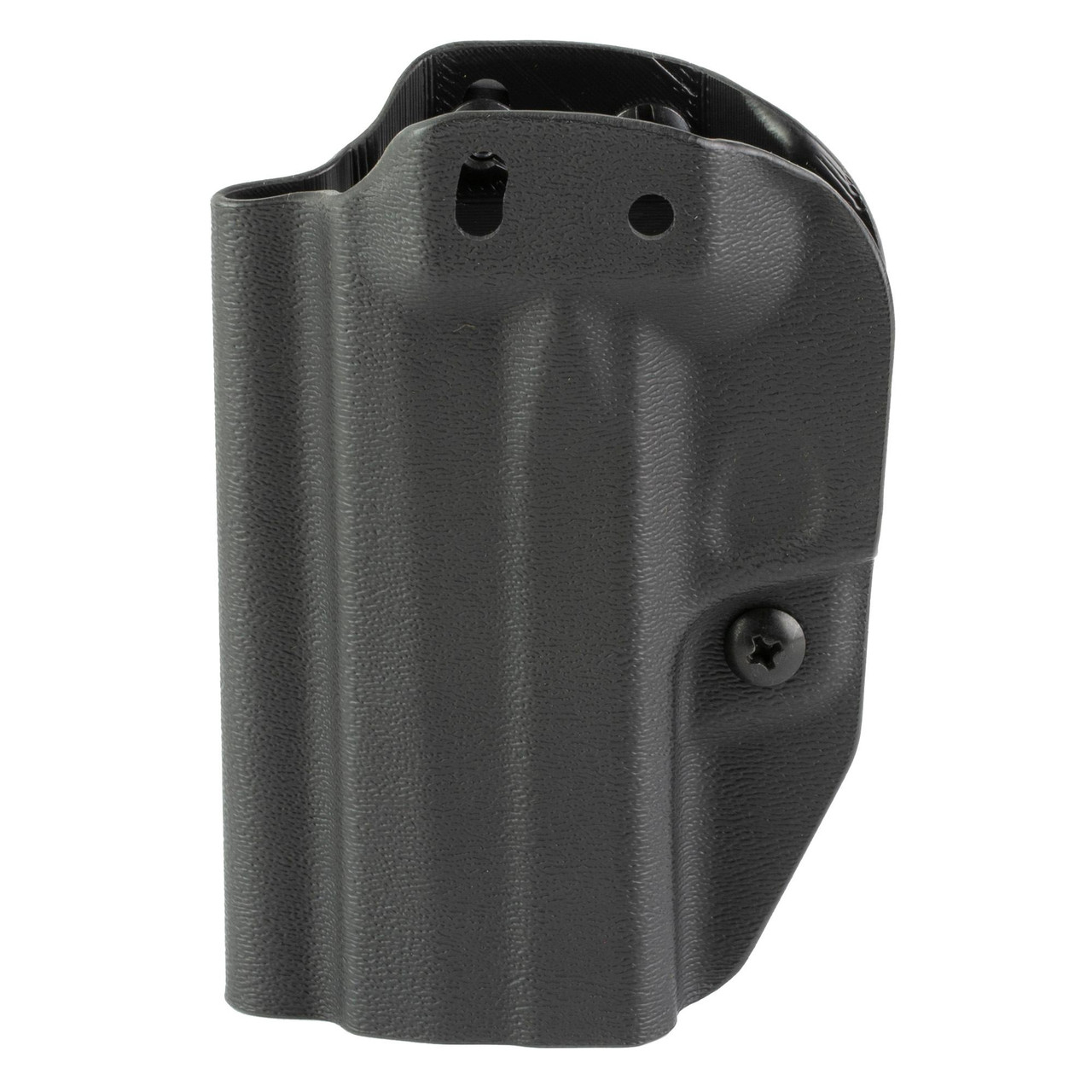 Mission First Tactical HSIG365-MAIWBA-BL Minimalist IWB Holster – Ambidextrous Concealed Carry with Adjustable Cant & Tuckable Belt Clip, black holster with textured surface and secure screw fastening