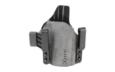 Safariland INCOG S&W SHIELD/PLUS RT Holster - Durable IWB compatibility with Red Dot Sights, shown in close-up view of the holster's front side with secure attachment clips.