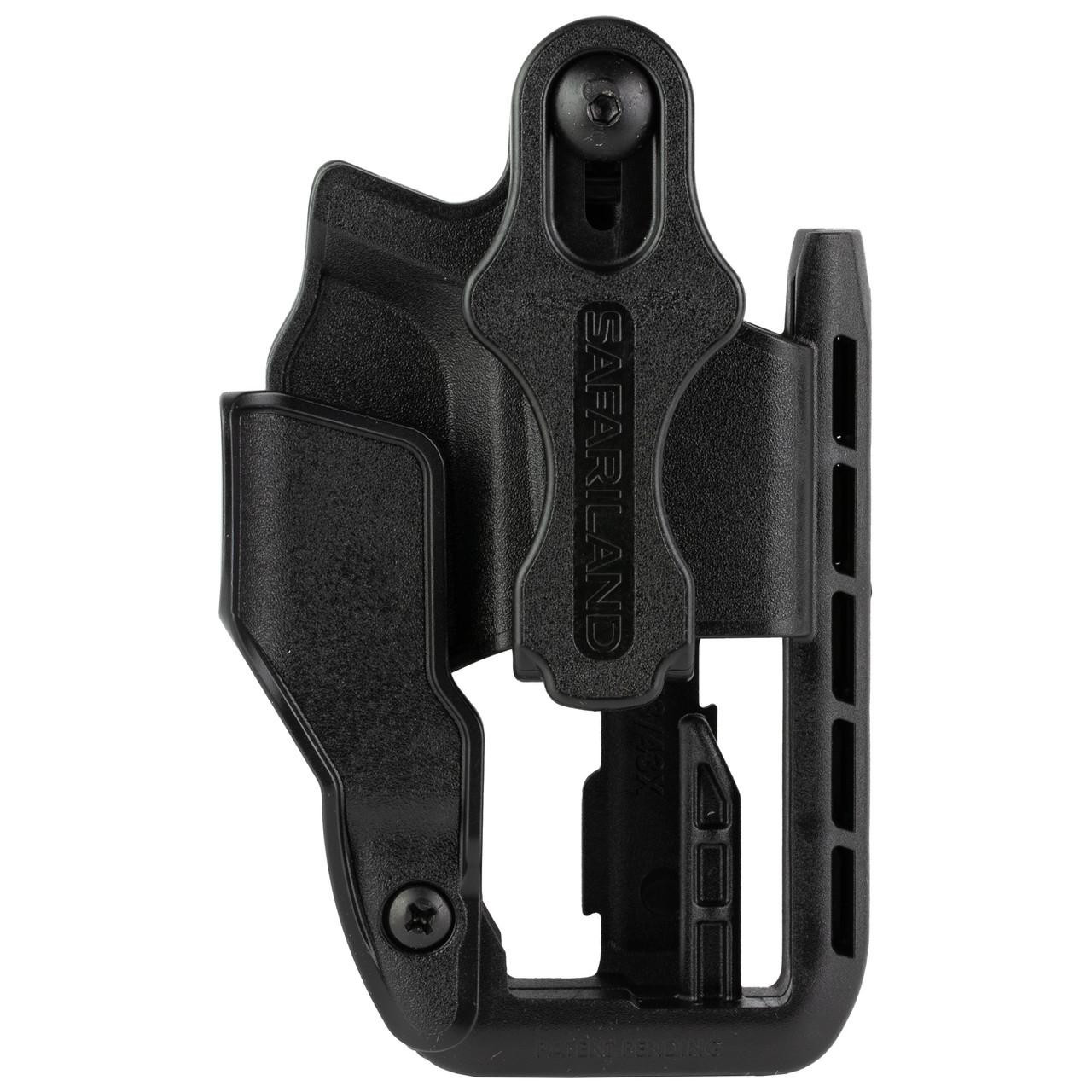 Safariland SL SCHEMA GLOCK 43/43X RT BLK, black holster with adjustable retention and lightweight design for Glock 43 and 43X pistols.