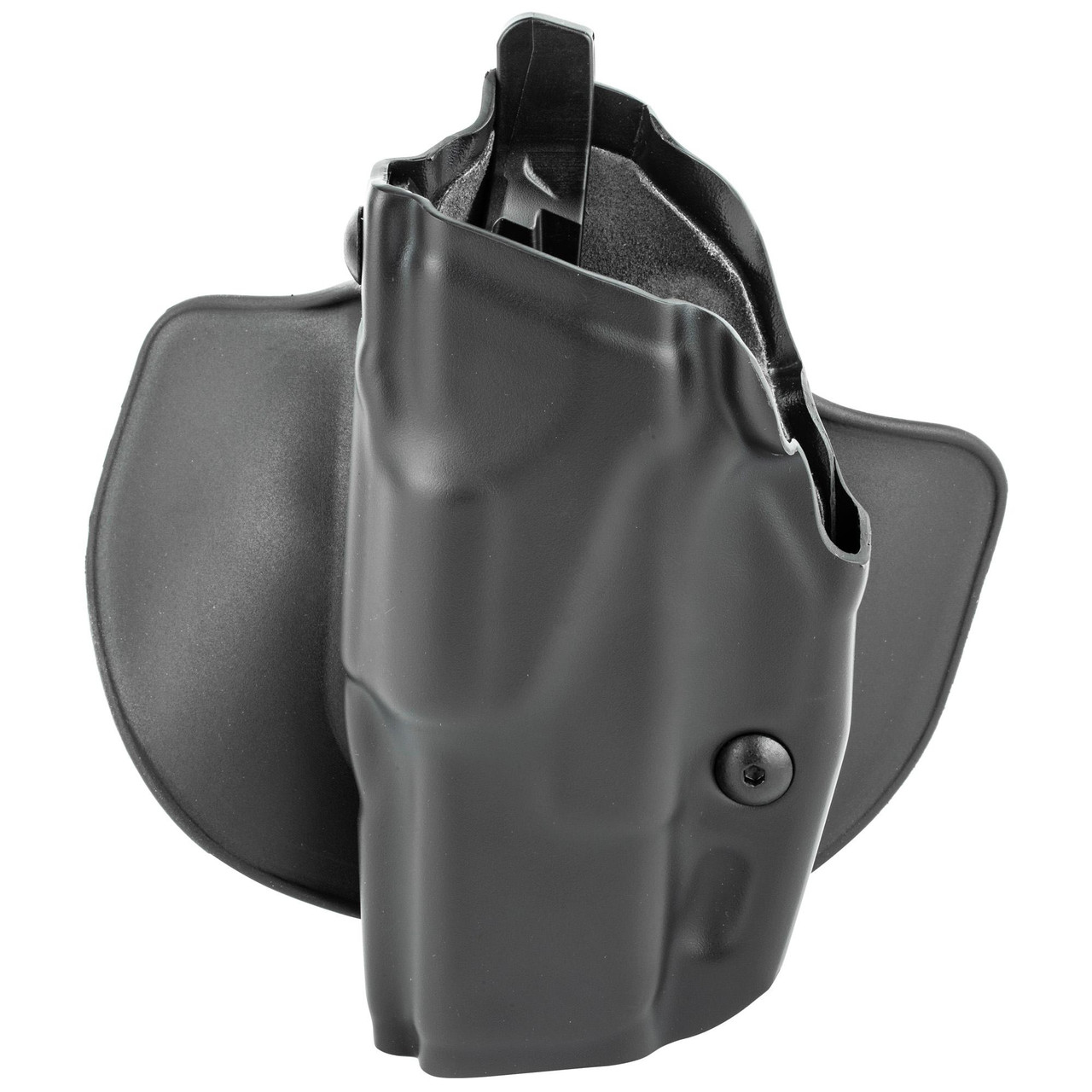 Safariland 6378-283-412 ALS Paddle Holster for Glock 19/23/32, secure, compact, left-hand design shown in black with paddle attachment and retention mechanism.
